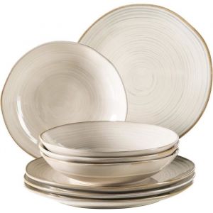 Mäser Nottingham Service de table en céramique, Beige