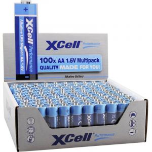 Xcell Lot de 100 Piles alcalines 1,5 V Mignon