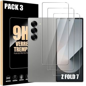 Lot-3 Verre Tremp&eacute; pour Samsung Galaxy Z Fold 7, Protection d'&eacute;cran Transparent 9H Antichoc Anti-Rayures - EFConnection