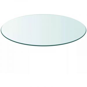 Image de VidaXL Dessus de table ronde en verre trempé 600 mm