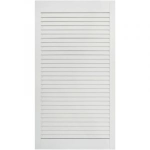 Porte &agrave; persiennes 99,3 x 39,4 cm bois de pin massif blanc