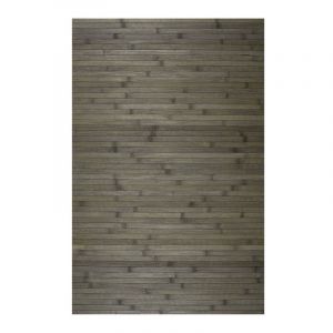Tapis antidérapant en Bambou naturel, Gris, 50 x 200cm