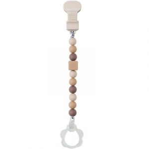 Image de Nattou Attache Sucette en Silicone avec Clip, Fille et Gar&ccedil;on, Stone - Lapidou