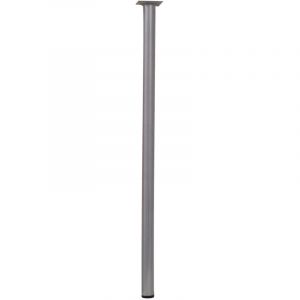 Hettich Pied de table basse cylindrique fixe acier mat gris, 70 cm