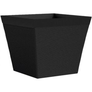 Garden id Pot Carré - Green Care Impact Noir-Anth - 39 X 33 Cm - Garanti 10Ans - 100% Recyclé - Uv/Gel Résistant