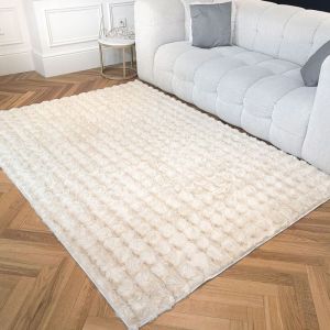 Tapis doux et moelleux effet bulle - NAZAR RUGS - BUBBLE - Beige - 160x230 cm