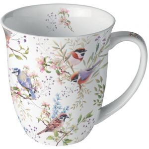 Ambiente Mug oiseaux du jardin en porcelaine fine 400 ml