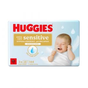 Huggies Salviette Baby Pure Extra Sensitive senza plastica, 3x48 pezzi