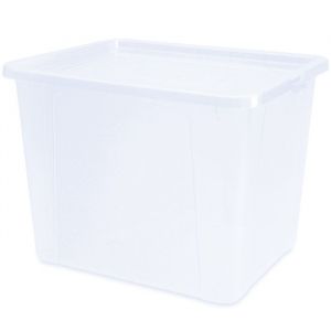 Boîte De Rangement EDANTI Transparent 30L Plastique Avec Couvercle 40x33x30 Cm