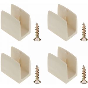Cyclingcolors 4x Clip bloqueur de manivelle volet Roulant beige Support Guide Manette Plastique 15mm - 18mm Universel fenêtre Mur à Visser