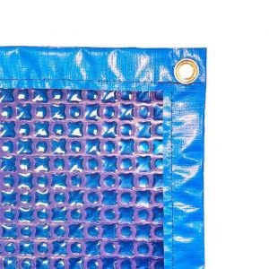 Bâche à Bulles Piscine 6x3,5 m oxo Dark Blue 500 microns - Bordée 4 côtés + Oeillets Posés + Bâchette Protection - Direct Usine