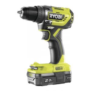 Ryobi Perceuse-visseuse brushless E-torque 18V One Plus 2 batteries 18V 2.0Ah 1 chargeur R18DD5-220S