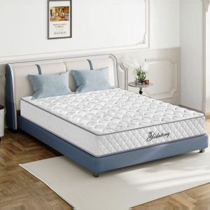 Yidatong - Matelas PerfectSleep 140x190 cm - Épaisseur 22 cm - Mousse à mémoire de Forme + Blue Latex - Durable - 7 Zones - Soutien Parfait