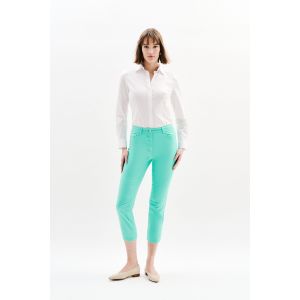 Pantacourt mason vert menthe femme