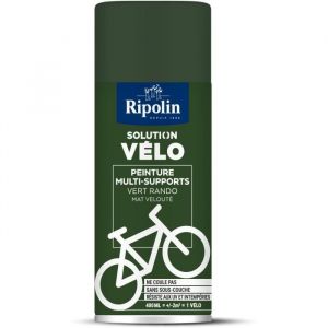 Ripolin Solution Vélo, Aérosol Peinture, Finition Mate, Format Spray pour une application rapide, Ne coule pas, Riche en pigment, Résiste aux UV et conditions extérieures - Vert Rando - 400 ml