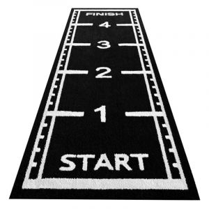 Vivol - Piste de course gazon synth&eacute;tique - 5 x 1,5 m&egrave;tres - Noir