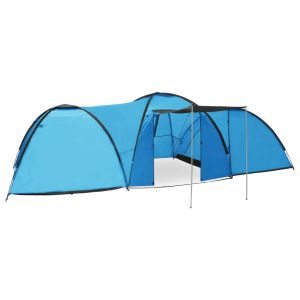 VidaXL Tente igloo de camping 650x240x190 cm 8 personnes Bleu