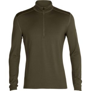 Icebreaker 260 Tech Haut À Manches Longues À Fermeture Éclair Torse Homme, olive M Hauts thermiques ski