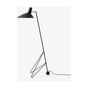 &tradition Lampadaire en aluminium laqué noir mat 134cm Tripod HM8