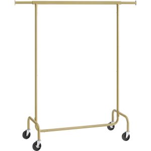 O'DADDY&reg; Porte-v&ecirc;tements sur roulettes - Capacit&eacute; jusqu'&agrave; 130 kg - acier inoxydable - 45 x 150 x 162,8 cm - Or
