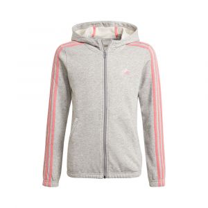 Adidas Veste à capuche Essentials 3-Stripes Gris Enfant, pointure 170 - Gris - Taille 170
