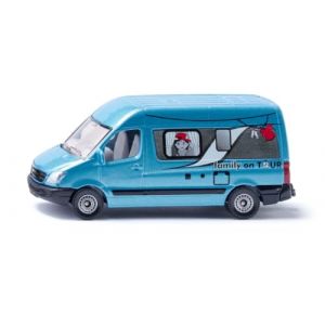 Siku 1559, Campervan, Voiture jouet pour enfants, M&eacute;tal/plastique, Bleu, Polyvalent