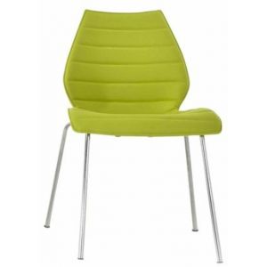 Kartell Chaise rembourrée verte Maui Soft