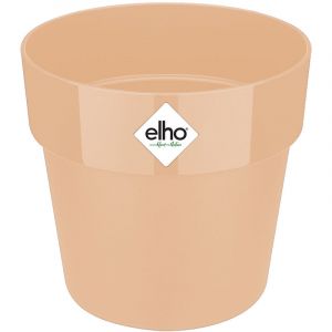 Elho Bac &agrave; fleurs rond jardini&egrave;re Menthe M&ucirc;re Violet P&ecirc;che en plastique pour ext&eacute;rieur jardin terrasse pot de fleurs couleurs nude/1,3 Liter (de)