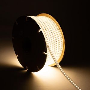 Bobine de Ruban LED Dimmable 220V SMD2835 50m 120LED/m 750 lm/m Largeur 12mm 50m IP65 2700K Blanc chaud