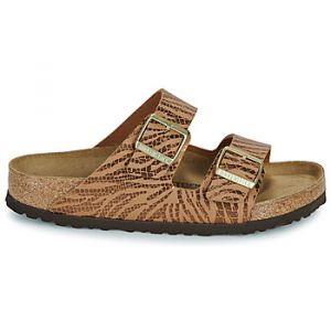 Birkenstock Mules Arizona SYN Soft Zebra Pecan Marron - Taille 37,38,39,40,41