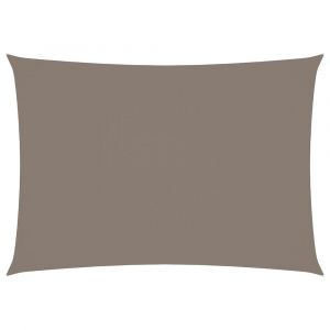Voile toile d'ombrage parasol tissu oxford rectangulaire 3,5 x 5 m taupe 02_0009659