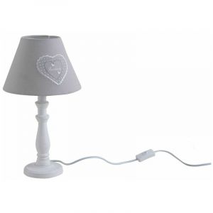 Aubry Gaspard Lampe en bois coeur gris - Gris
