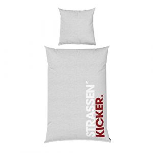 Herding Parure de lit enfant Strassenkicker gris/rouge 135x200 cm - Taille 135x200 cm