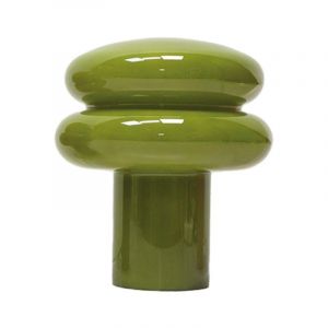 Opjet Lampe à poser en verre coloré kaki H24cm