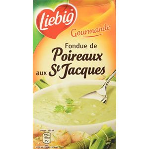 Liebig Soupe Fondue de Poireaux aux Saint-Jacques Brique de 1L - Lot de 4