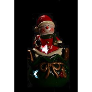 Bonhomme de neige sur sac de noel l ineux