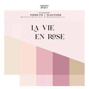 Florilèges Design Papier, Rose, Dimensions : 30,5 x 30,5 cm