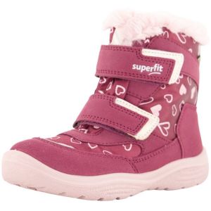 Superfit Crystal Warm Gef&uuml;tterte Gore-tex Botte de Neige, Rouge Rose 5000, 34 EU