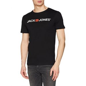 Jack & Jones Jjecorp Logo Tee SS Crew Neck Noos, T-Shirt Homme, Noir (Black Detail: Slim Fit), X-Large