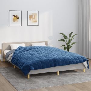 Image de VidaXL Couverture lestée Bleu 220x230 cm 11 kg Tissu Blue