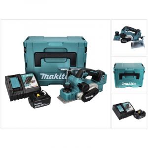Makita DKP181RF1J Rabot sans fil 82mm 18V Brushless + 1x Batterie 3,0 Ah + Chargeur + Coffret Makpac