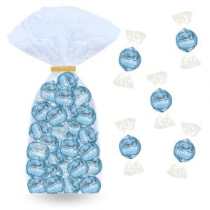 LINDT Assortiment de 40 bouchées LINDOR au Chocolat Blanc Stracciatella 500 g de Chocolats à Partager entre Amis ou en Famille