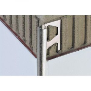 Profil&eacute; aluminium quart de rond pour rev&ecirc;tement muraux rondec a - Alu anodis&eacute; mat - Hauteur 11 mm - Barre de 2,5 ml