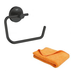 Grohe Dérouleur de papier mural WC Start noir mat + microfibre