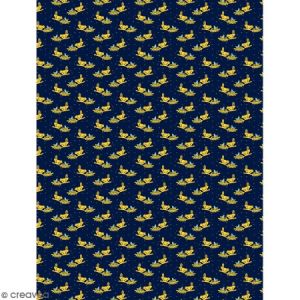 decopatch Oiseau sur fond bleu nuit 824 - 1 feuille