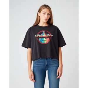WRANGLER T-shirt à Manches Courtes Boxy XS Worn Black