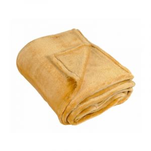 LINDER Couverture polaire uni jaune - 220x240cm - Jaune