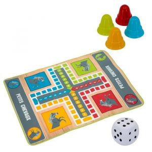 Jeu De Petits Chevaux Geant 130x93cm - Tapis Plateau, 16 Pions, De En Mousse - Ludo Xxl - Set Jeu Societe Exterieur + Carte