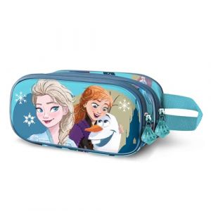Karactermania Disney La Reine des Neiges 2 (Frozen 2) Lovely-Trousse 3D Double, Turquoise, 22 x 9,5 cm