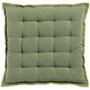 Declikdeco Galette de chaise Grace recyclée Matcha 40 x 40 x 3